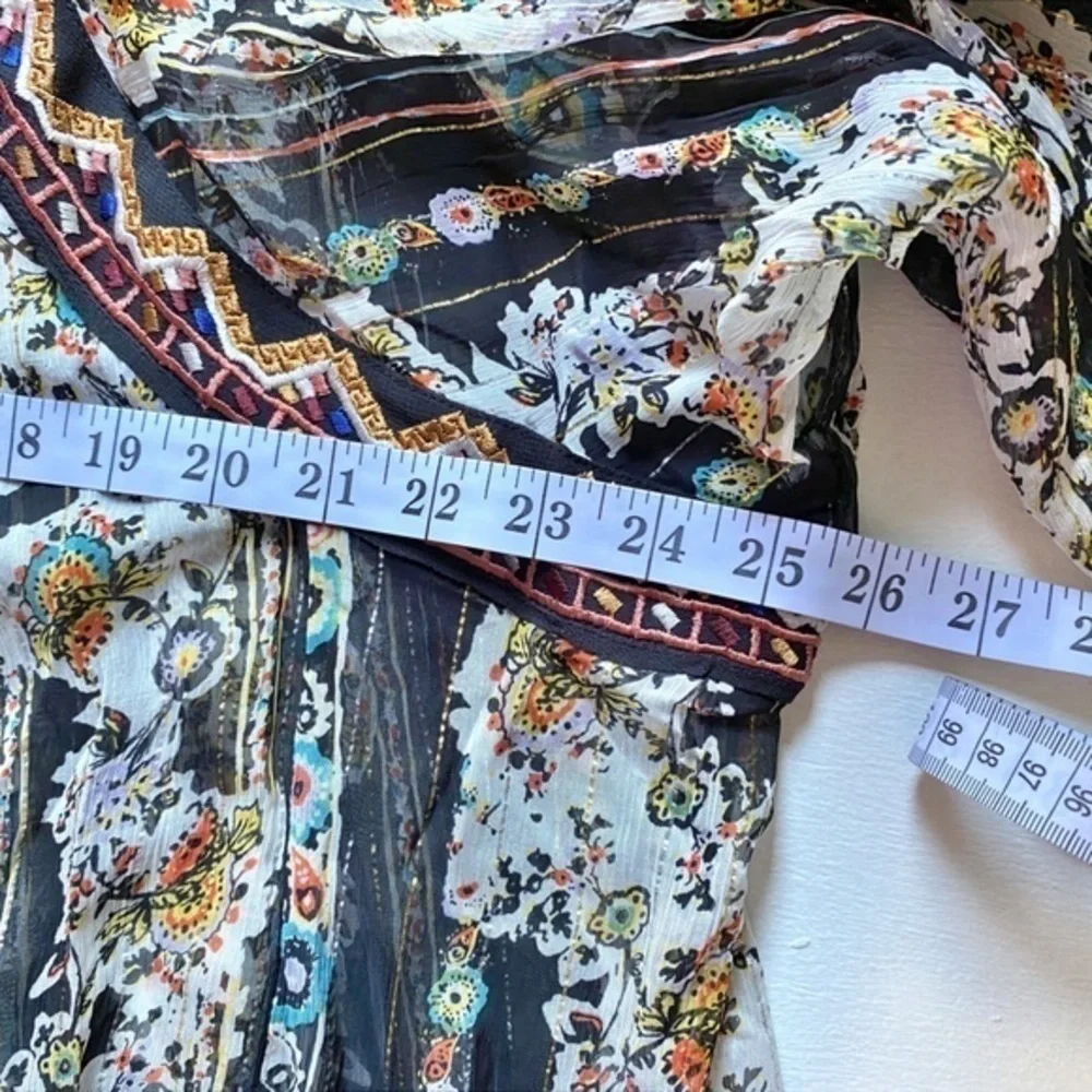 Free People Dance Magic Black Floral Printed Mini Dress - Picture 9 of 13